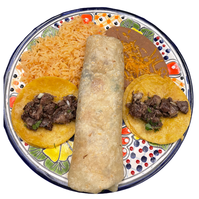 #6 Burrito & Taco Plate